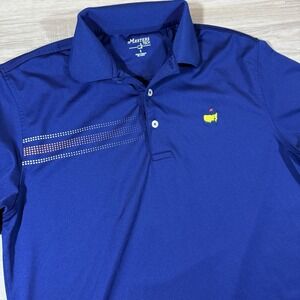 Masters Tech Golf Polo Shirt Size S Navy Blue Performance‎ Graphic Shirt Golf